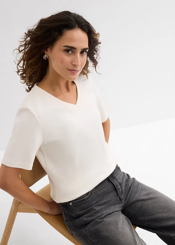 Maglia in jersey pesante di puro cotone biologico (pacco da 2), bonprix