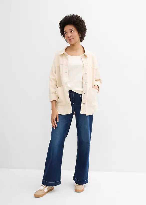 Maglia con maniche a 3/4 in jersey pesante di puro cotone biologico, bonprix