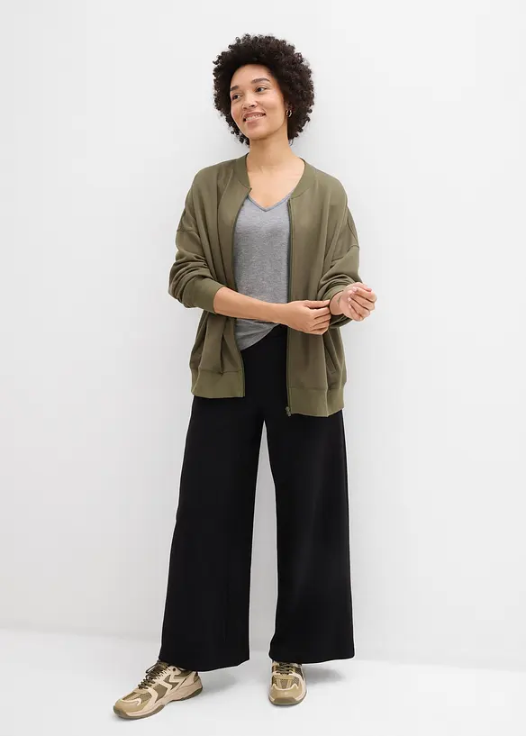 Maglia con maniche a 3/4 in jersey pesante di puro cotone biologico, bonprix