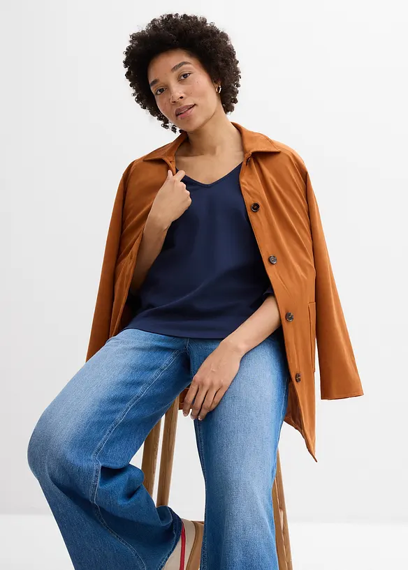 Maglia con maniche a 3/4 in jersey pesante di puro cotone biologico, bonprix