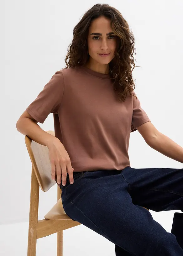 Maglia in jersey pesante di puro cotone biologico (pacco da 2), bonprix