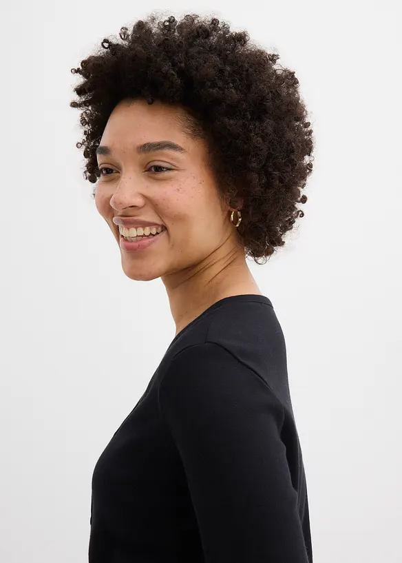 Cardigan in jersey pesante di puro cotone biologico, bonprix