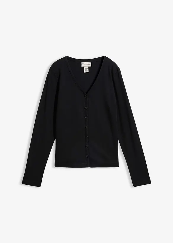 Cardigan in jersey pesante di puro cotone biologico, bonprix