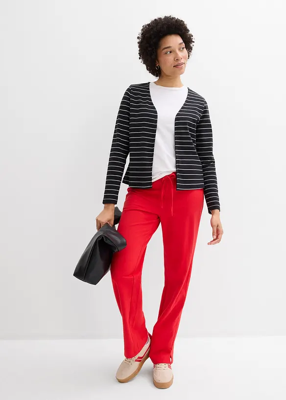 Cardigan in jersey pesante di puro cotone biologico, bonprix