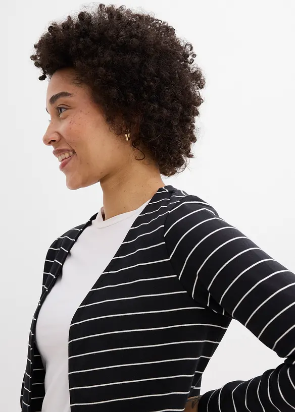 Cardigan in jersey pesante di puro cotone biologico, bonprix