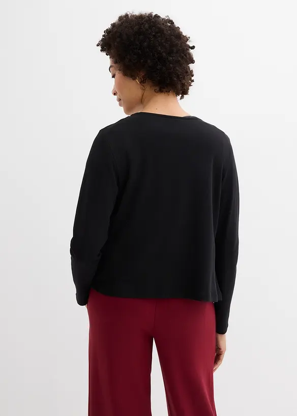 Cardigan in jersey pesante di puro cotone biologico, bonprix