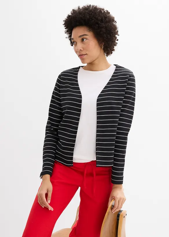 Cardigan in jersey pesante di puro cotone biologico, bonprix