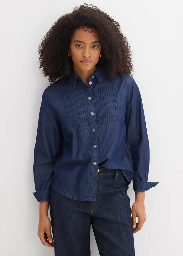 Camicia oversize in jeans di cotone biologico, bonprix