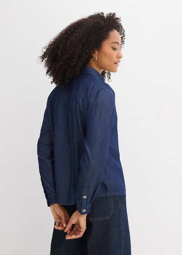 Camicia oversize in jeans di cotone biologico, bonprix