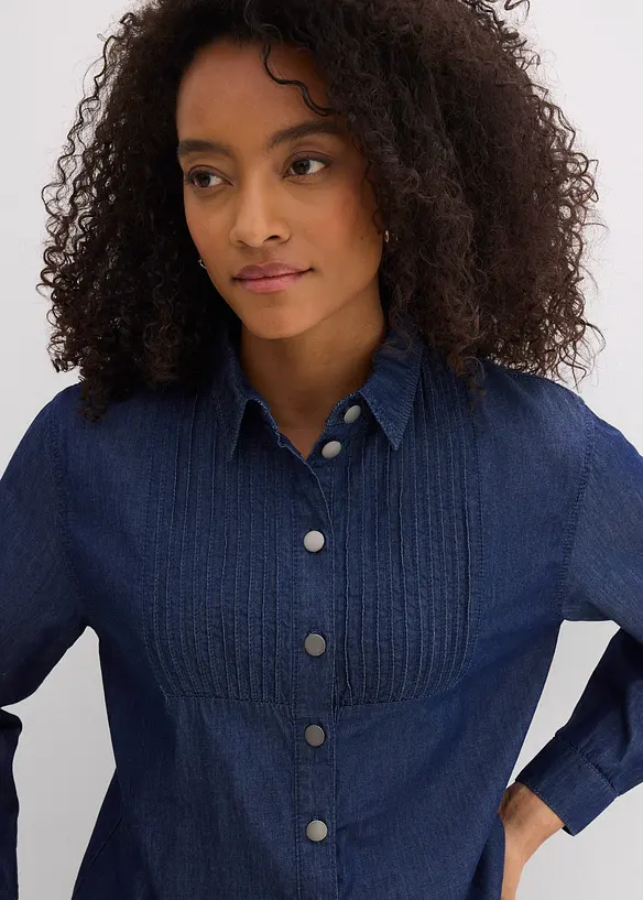 Camicia oversize in jeans di cotone biologico, bonprix