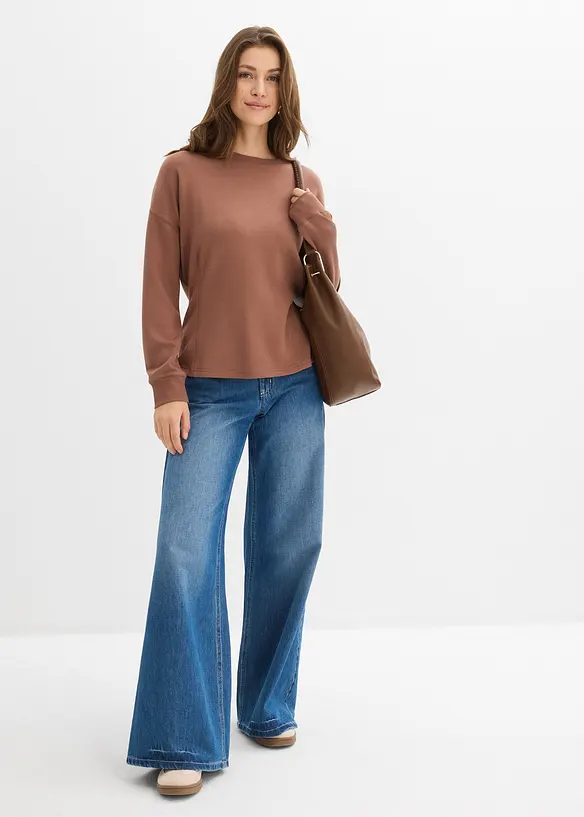 Felpa sciancrata, bonprix