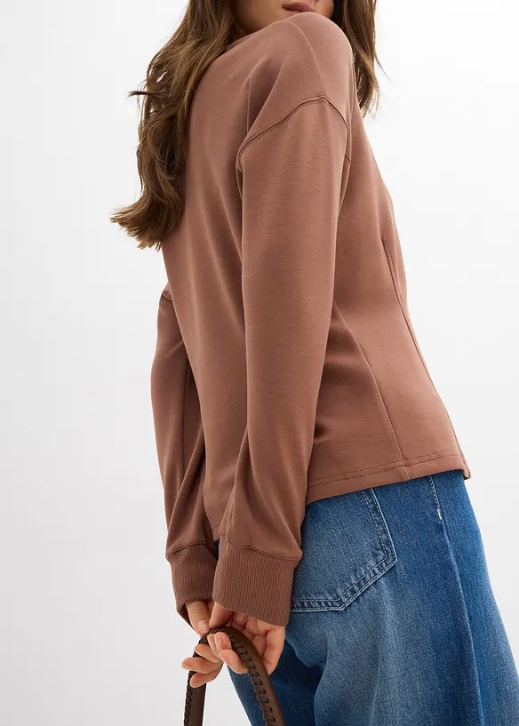 Felpa sciancrata, bonprix