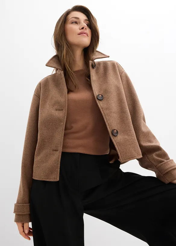 Giacca corta in simil lana, bonprix