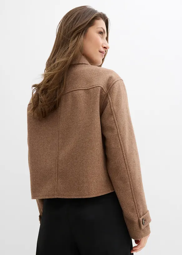 Giacca corta in simil lana, bonprix