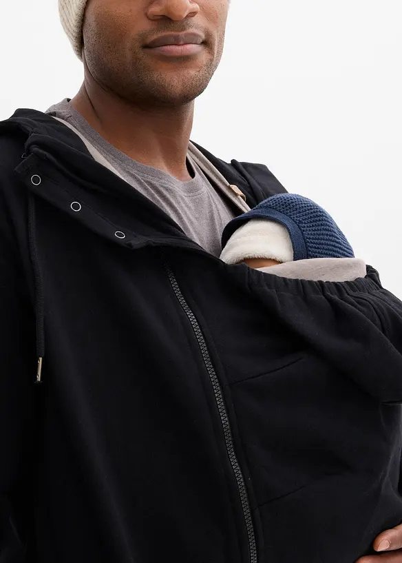 Felpa portabeb&egrave; 2 in 1 da uomo in morbido cotone, bonprix