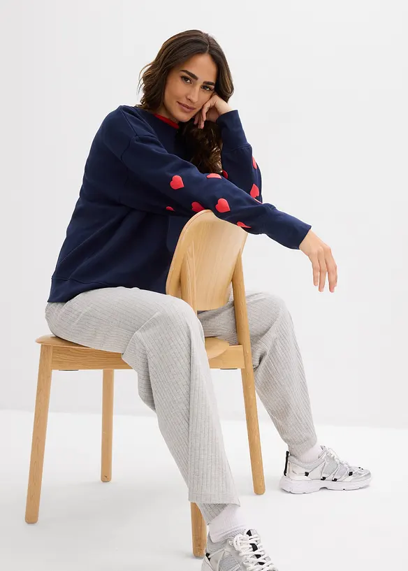 Felpa in misto cotone, bonprix