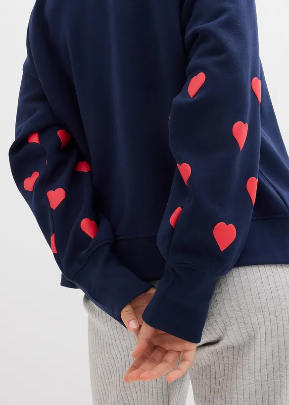 Felpa in misto cotone, bonprix