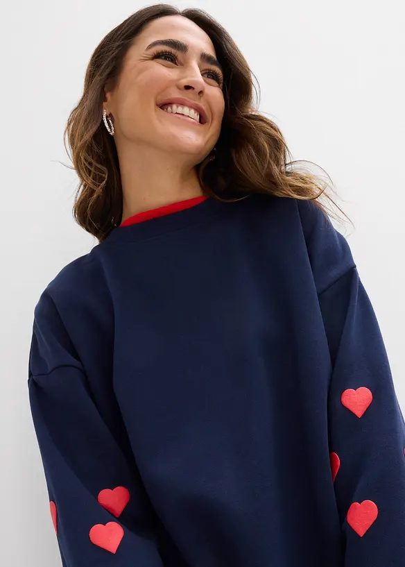 Felpa in misto cotone, bonprix