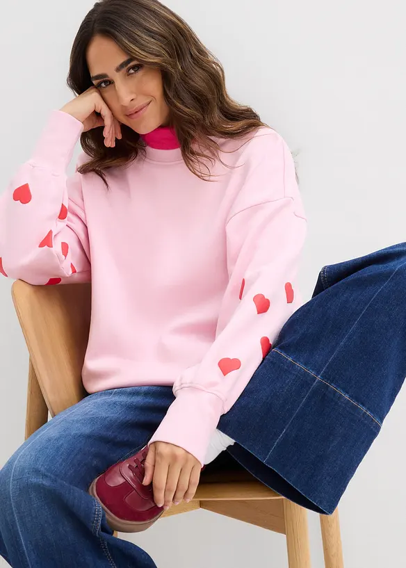 Felpa in misto cotone, bonprix