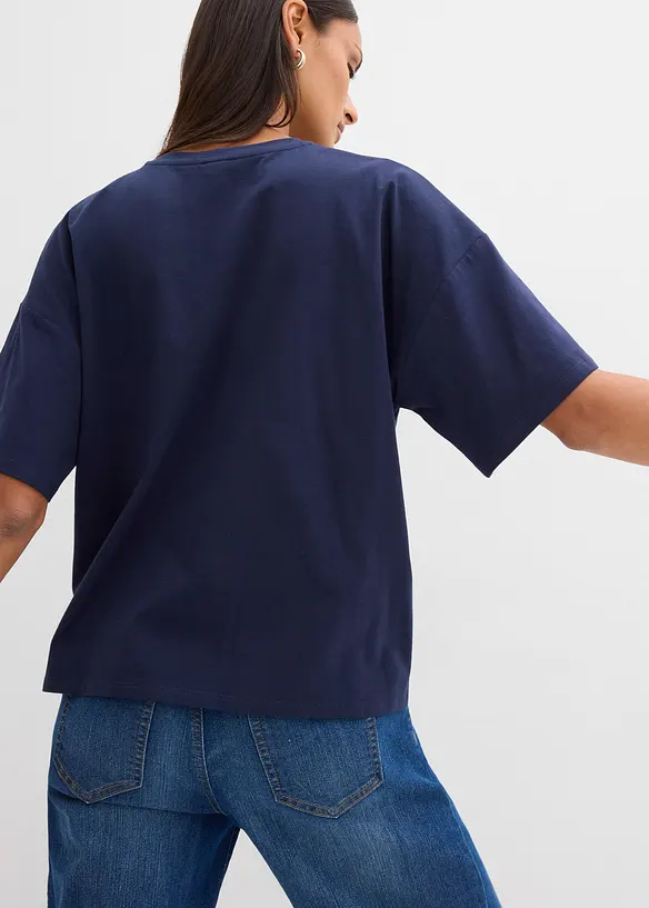 T-shirt in misto cotone biologico elasticizzato, bonprix