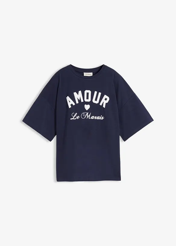 T-shirt in misto cotone biologico elasticizzato, bonprix