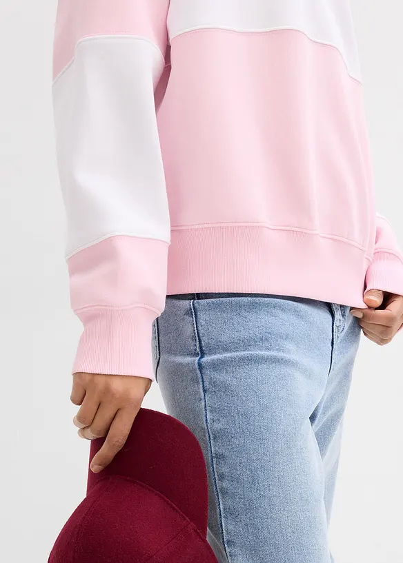 Felpa oversize in misto cotone morbido, bonprix