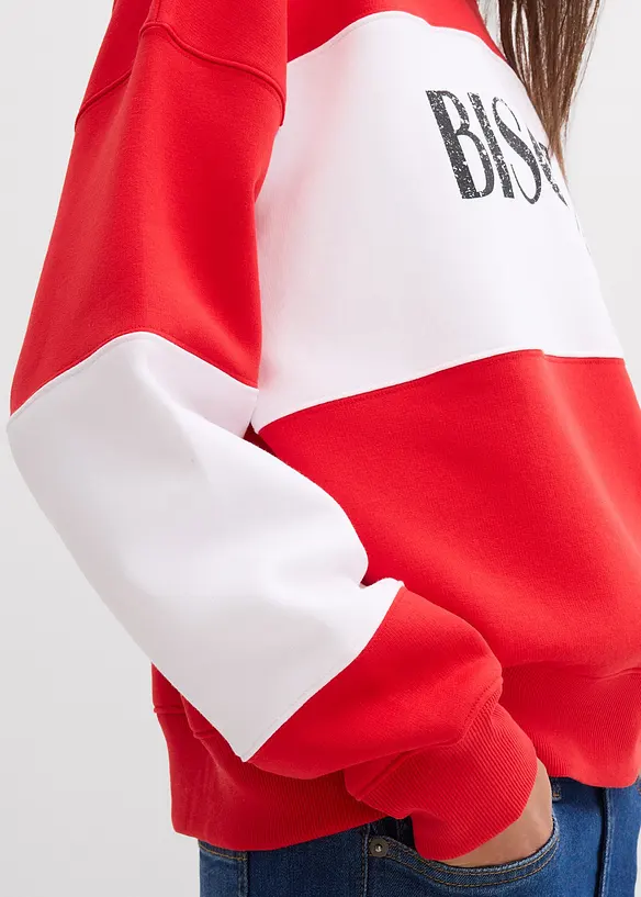 Felpa oversize in misto cotone morbido, bonprix