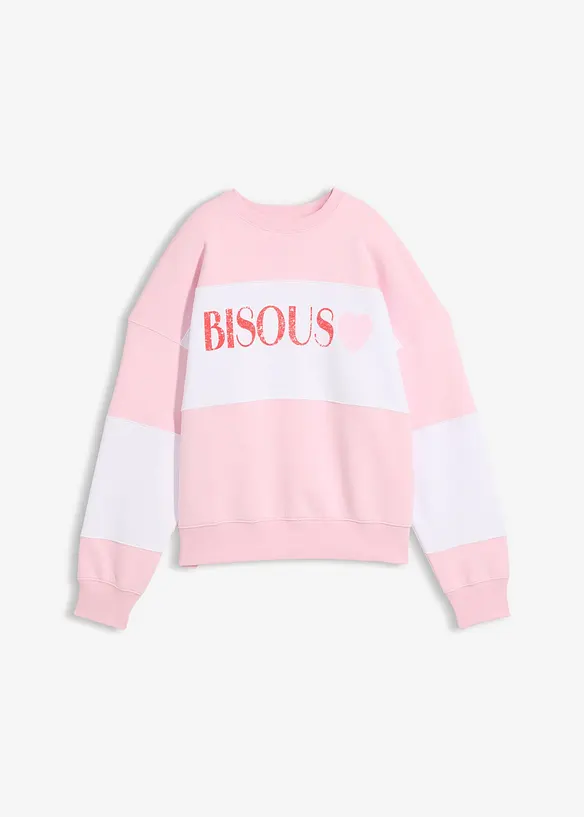 Felpa oversize in misto cotone morbido, bonprix