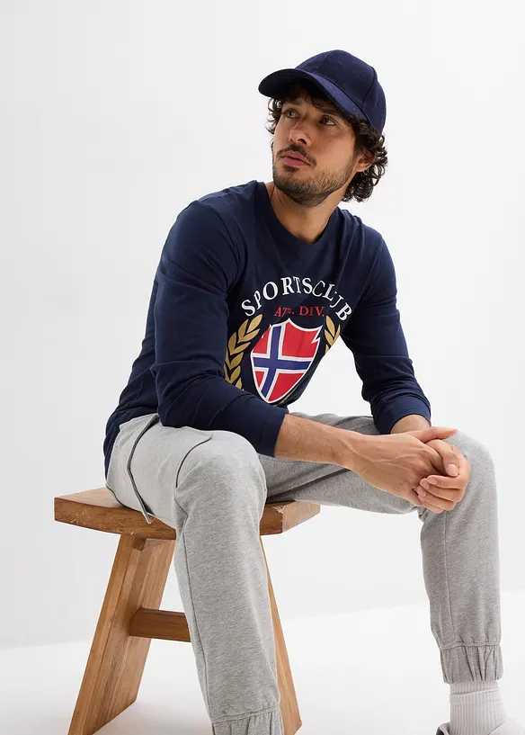 Maglia a maniche lunghe in puro cotone, bonprix