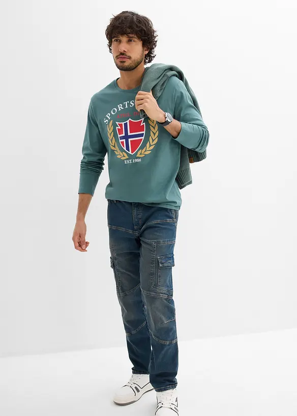 Maglia a maniche lunghe in puro cotone, bonprix