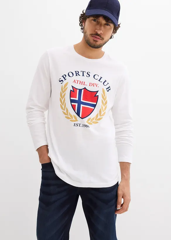 Maglia a maniche lunghe in puro cotone, bonprix