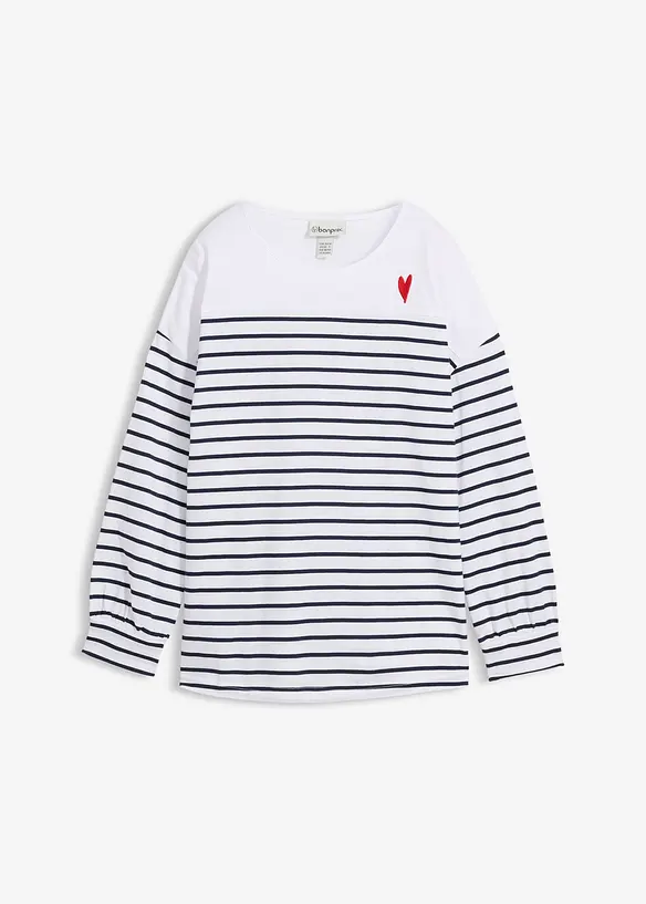 Maglia a maniche lunghe in puro cotone biologico, bonprix