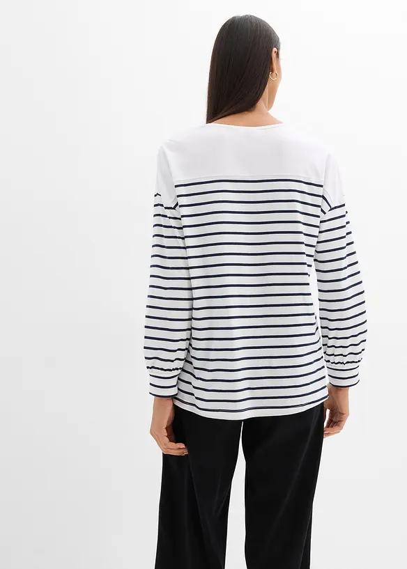 Maglia a maniche lunghe in puro cotone biologico, bonprix