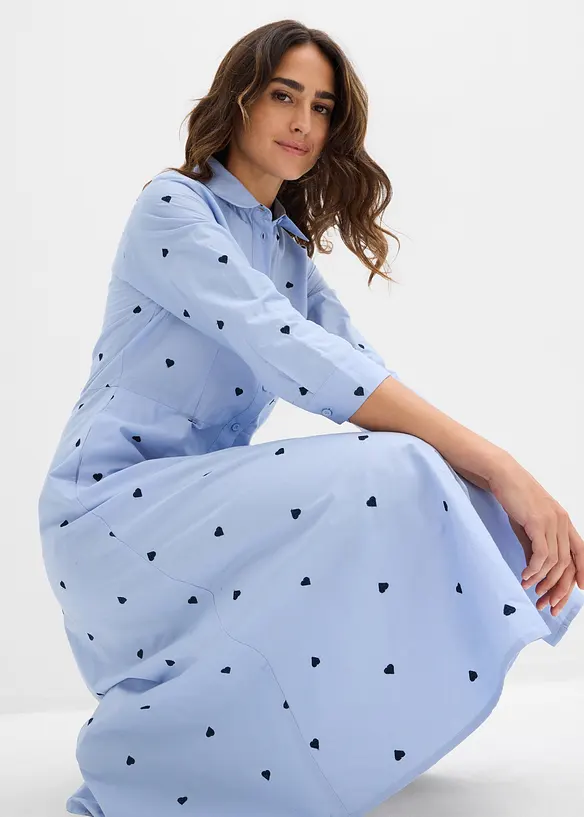 Abito chemisier in puro cotone biologico, bonprix