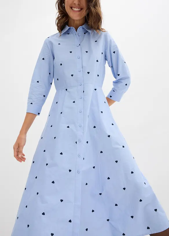 Abito chemisier in puro cotone biologico, bonprix