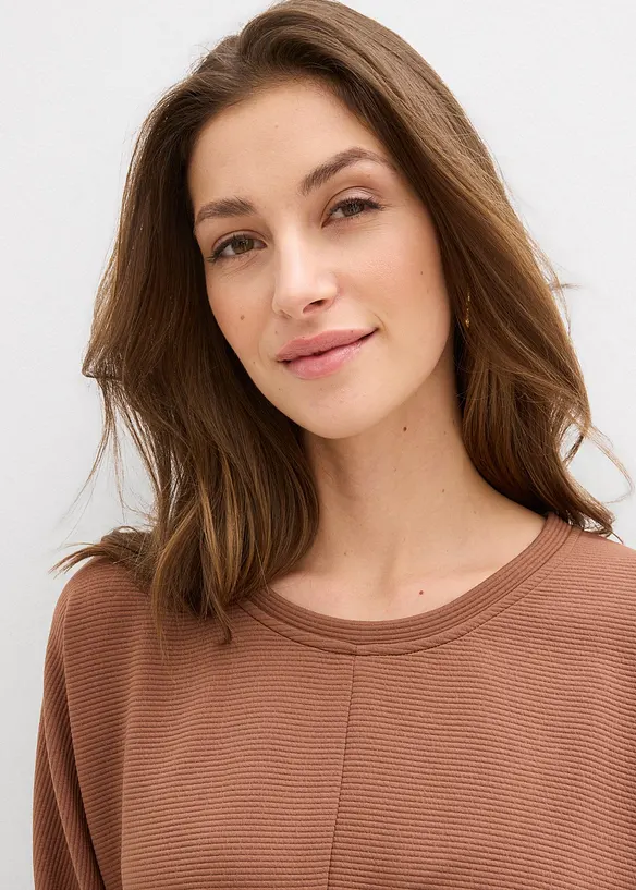 Felpa in tessuto operato, bonprix