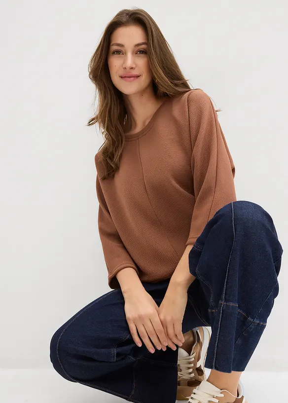 Felpa in tessuto operato, bonprix