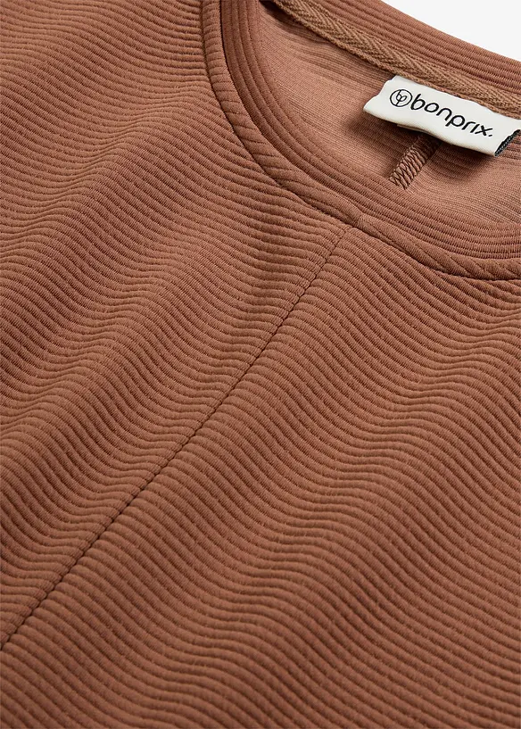 Felpa in tessuto operato, bonprix