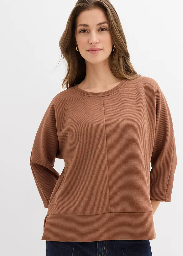 Felpa in tessuto operato, bonprix