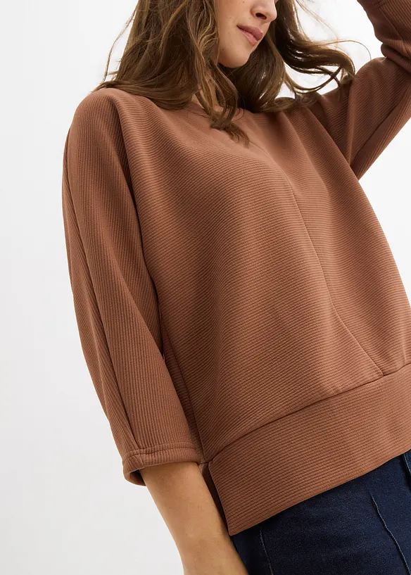 Felpa in tessuto operato, bonprix