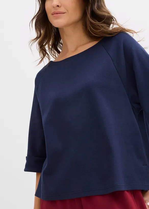 Maglia raglan in cotone biologico pesante, bonprix