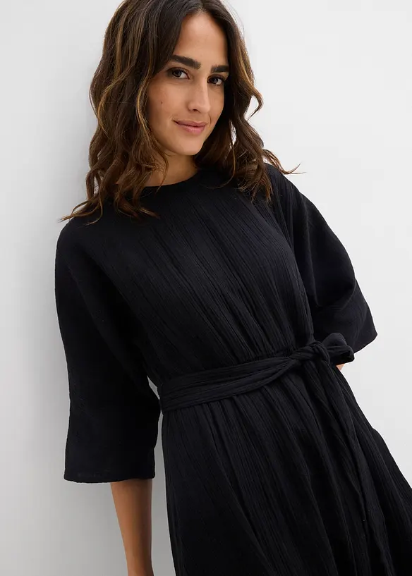 Abito midi in cotone morbido, bonprix