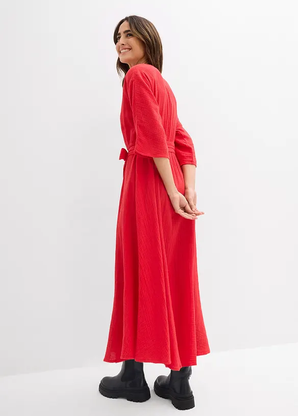 Abito midi in cotone morbido, bonprix