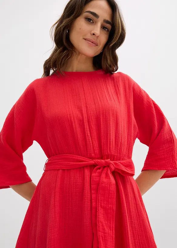 Abito midi in cotone morbido, bonprix