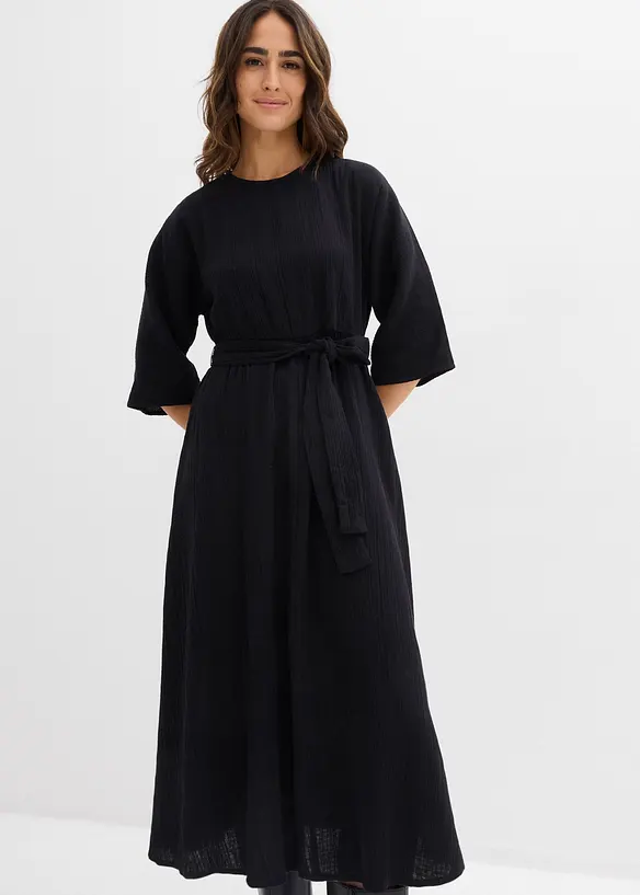 Abito midi in cotone morbido, bonprix