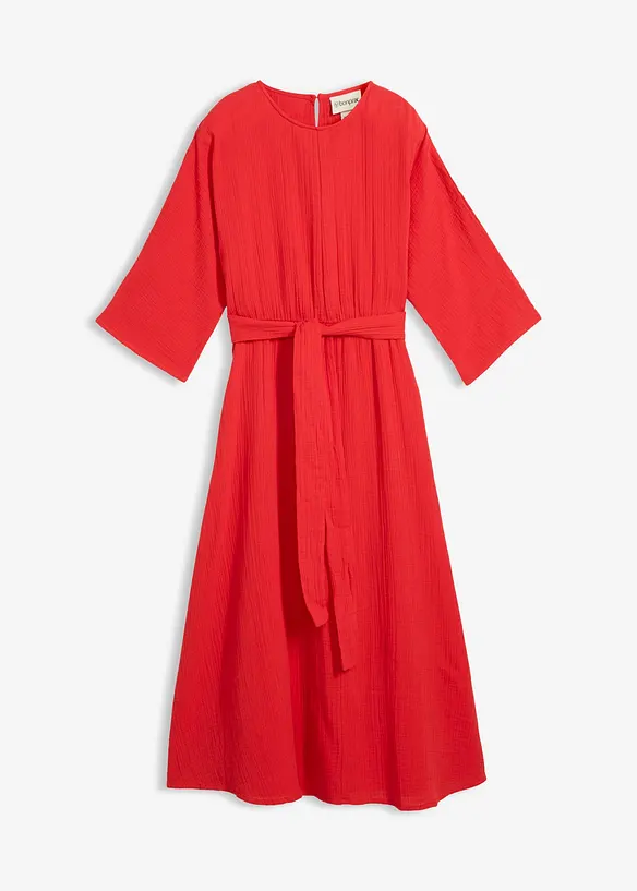 Abito midi in cotone morbido, bonprix