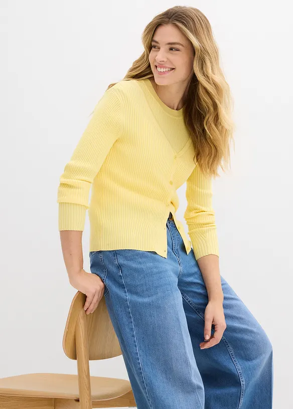 Cardigan in filato fine misto viscosa, bonprix