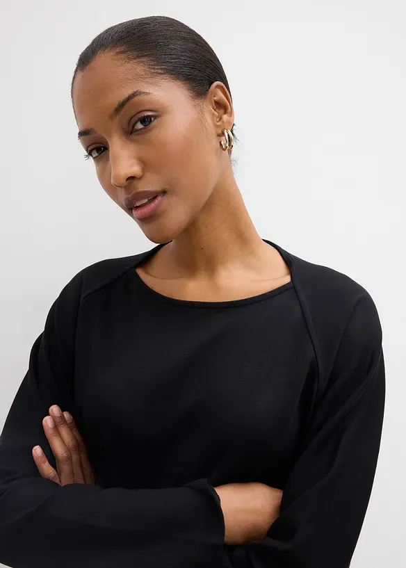 Maglia a maniche lunghe in puro cotone biologico, bonprix