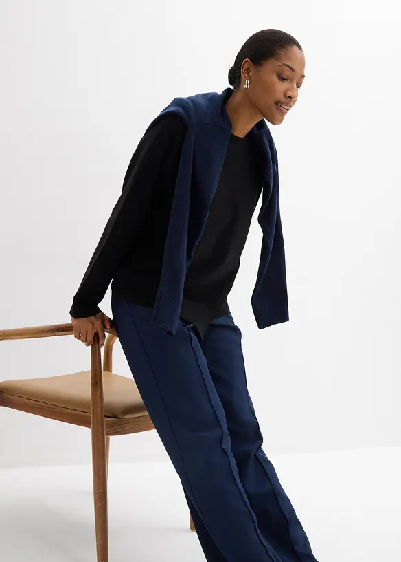 Maglia a maniche lunghe in puro cotone biologico, bonprix