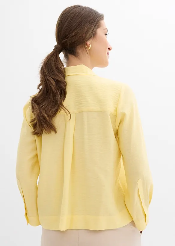 Blusa squadrata in misto viscosa, bonprix